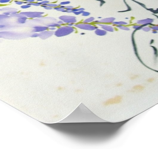 Poster Peinture de parfum violet distinctif (Coin)