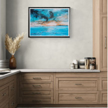 Peinture de paysage au lever du soleil