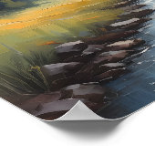 Poster Peinture de paysage sereine - Nature paisible (Coin)