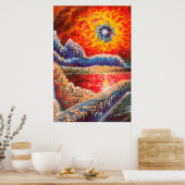 Poster Peinture de paysage Wi-Fi Sci (Cuisine)