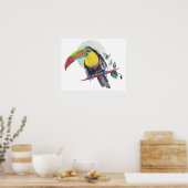 Poster Peinture de perroquet imprimer Oiseau exotique nat (Cuisine)
