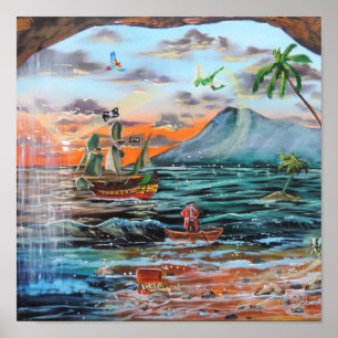 Poster Peinture de Peter Pan Hook's Cove Tinker Bell