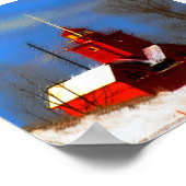 Poster Peinture de phare rouge - Art original (Coin)