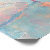 Poster Peinture de plage Sunset de la fille Imprimer (Coin)