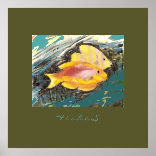 Poster peinture de poissons (Devant)
