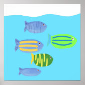 Poster peinture de poissons (Devant)