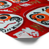 Poster Peinture de poupées Daruma par Alfred Fox (Coin)