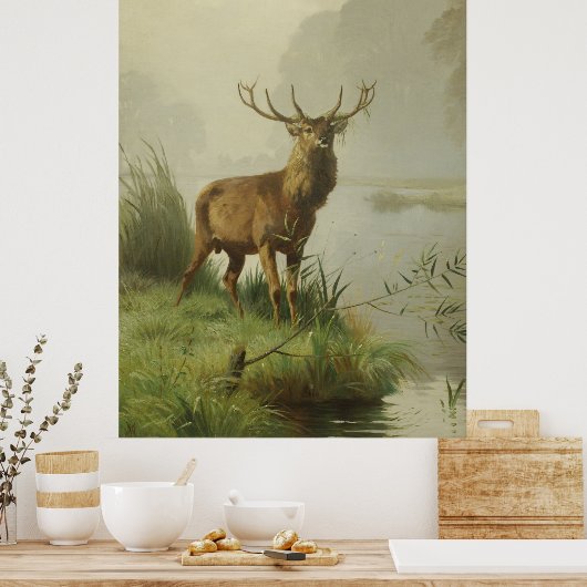 Poster Peinture de Red Deer (Cuisine)