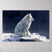 Poster Peinture de renard arctique (Devant)