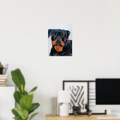 Poster Peinture de Rottweiler par Alfred Fox (Bureau à domicile)