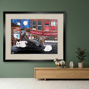 Poster Peinture de Sheep Town par Alfred Fox