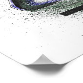 Poster Peinture de statues géométriques (Coin)