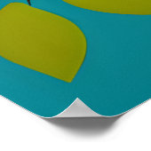 Poster Peinture de style Whimsical d'un hibou sur un arbr (Coin)