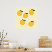 Poster peinture de tangerines (Cuisine)