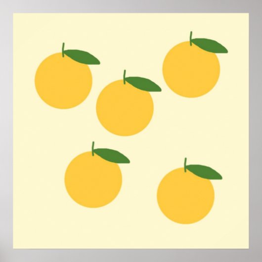 Poster peinture de tangerines (Devant)