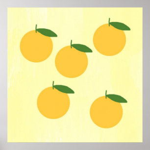 Poster peinture de tangerines