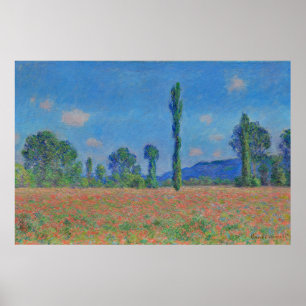 Poster Peinture de terrain Monet Poppy