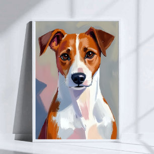 Poster Peinture de Terrier Jack Russell Chien Animal de c