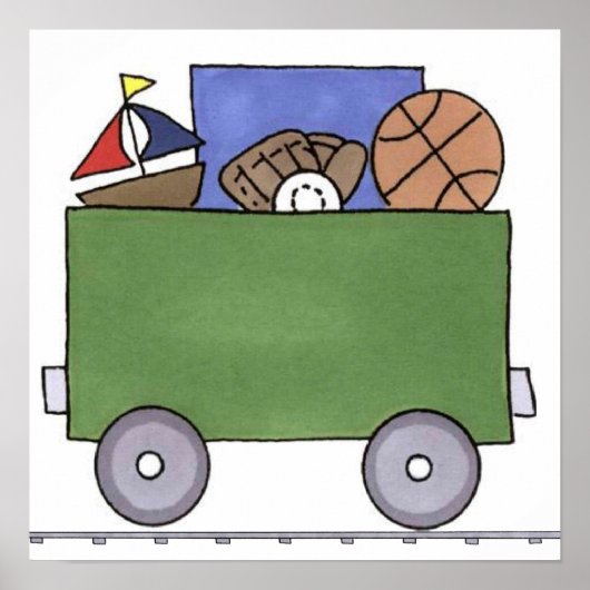 Poster Peinture de toile de train (Devant)