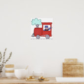 Poster Peinture de toile de train (Cuisine)