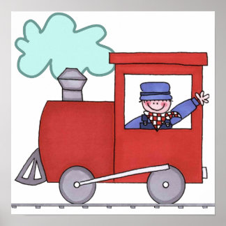 Poster Peinture de toile de train
