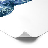 Poster Peinture de tortue marine Océan (Coin)