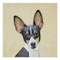 Peinture de Toy Fox Terrier - Art de chien origina