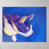Poster Peinture de Tuxedo Chat pour animaux de com (Devant)