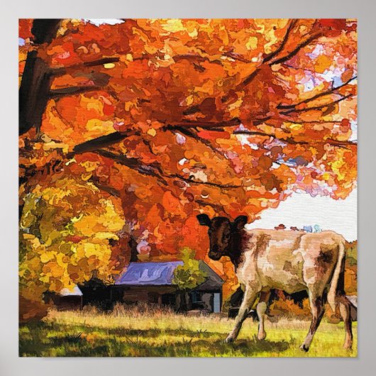 Poster Peinture de vache (Devant)