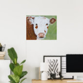 Poster Peinture de vache 16 x 20 (Bureau à domicile)