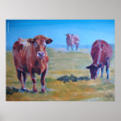 Poster peinture de vaches (Devant)
