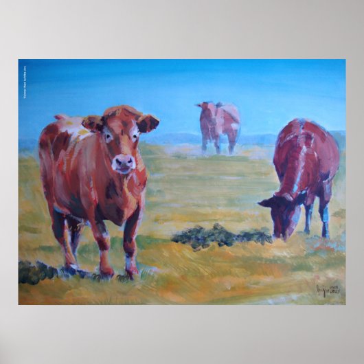 Poster peinture de vaches (Devant)