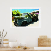 Poster Peinture de vieux temps ramassage Camion Planteur  (Cuisine)