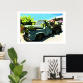 Poster Peinture de vieux temps ramassage Camion Planteur  (Bureau à domicile)