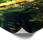 Poster Peinture d'éléphant dynamique Art de la faune (Coin)