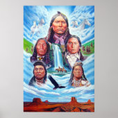 Poster Peinture des Amérindiens par Serdar Hizli (Devant)