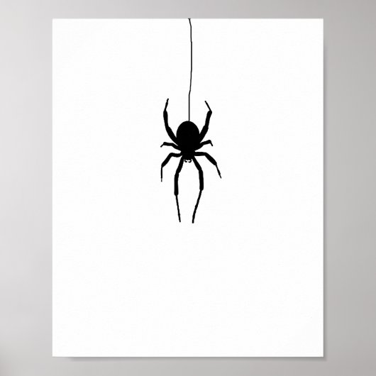 Poster Peinture d'Halloween Spider Hanging Spider Web (Devant)