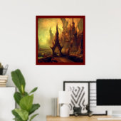 Poster Peinture d'Imaginaire 10 - Temple du mal (Bureau à domicile)