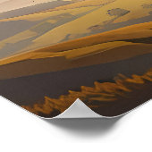 Poster peinture d'oiseau couple ciel nuages (Coin)