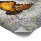 Poster Peinture d'oiseaux à la Frida Kahlo Monet (Coin)