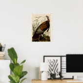 Poster Peinture d'oiseaux sauvages de Turquie Audubon (Bureau à domicile)