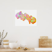 Poster Peinture d'orchidée couleur aquarelle (Cuisine)