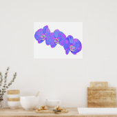 Poster Peinture d'orchidée violette violette (Cuisine)