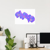 Poster Peinture d'orchidée violette violette (Bureau à domicile)