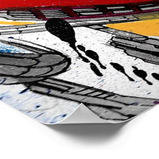 Poster Peinture d'ouragan Techno (Coin)