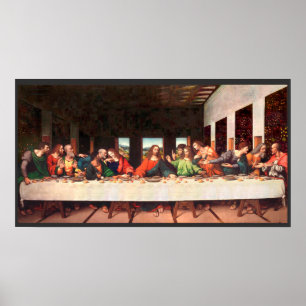 Poster Peinture du dernier dîner de Leonardo recréée