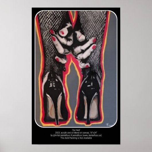 Poster Peinture "Du Hast" sur un (Devant)