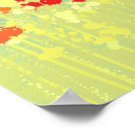 Poster Peinture du paysage de prairie (Coin)