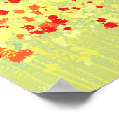 Poster Peinture du paysage de prairie (Coin)