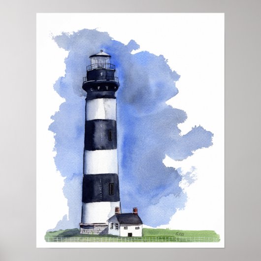 Poster Peinture du phare de Bodie Island (Devant)